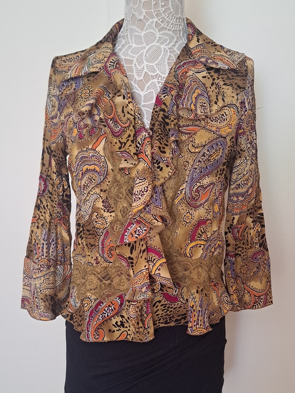Allison Taylor vintage mixed Print of Paisley and Leopard Animal